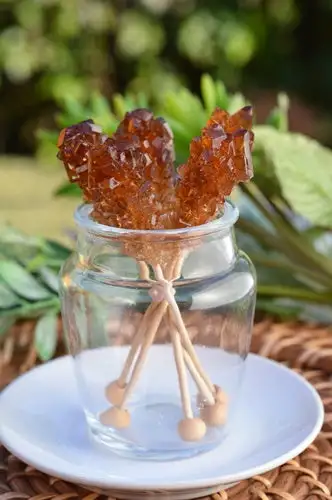 12 Brown Rock Candy Sticks