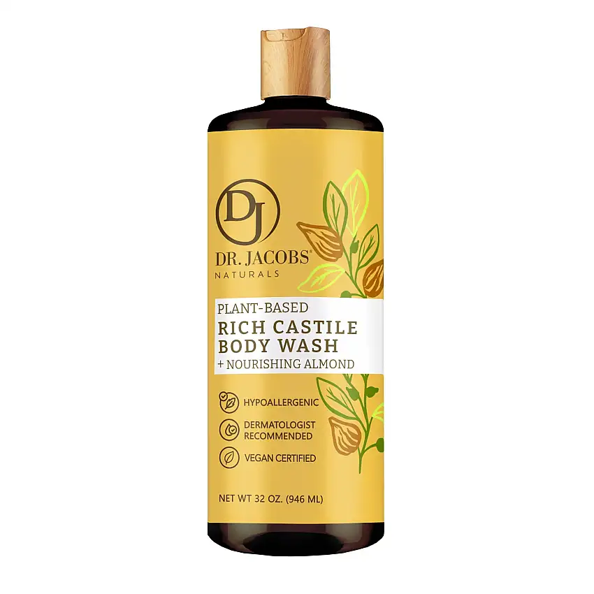 Almond Castile Body Wash (All American) 32 oz