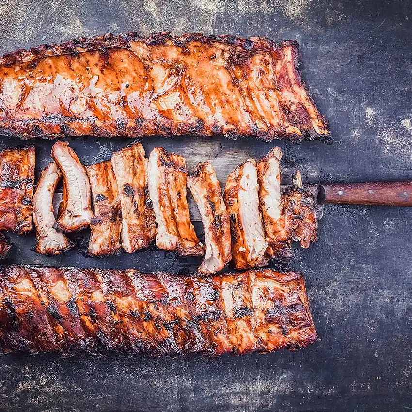 "Dry Style" Sauce-less, Rub Only BBQ Ribs *LOW SUGAR*
