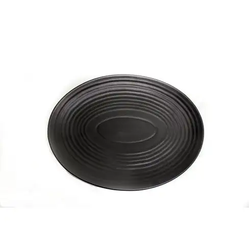 China Black Oval Platter 9-1/2in