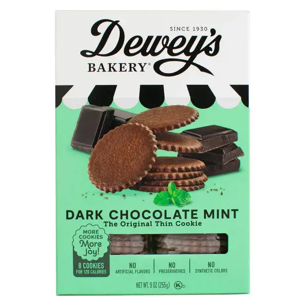 Dark Chocolate Mint Moravian Cookies 9oz box