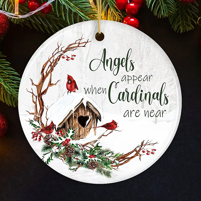 Winter Cardinal Memorial Ornament