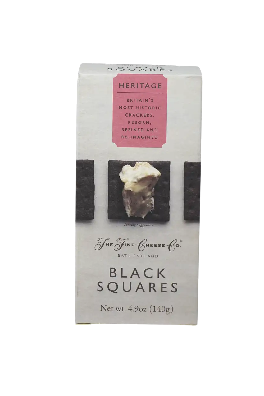 Fine Cheese Black Square Crackers 5.3oz