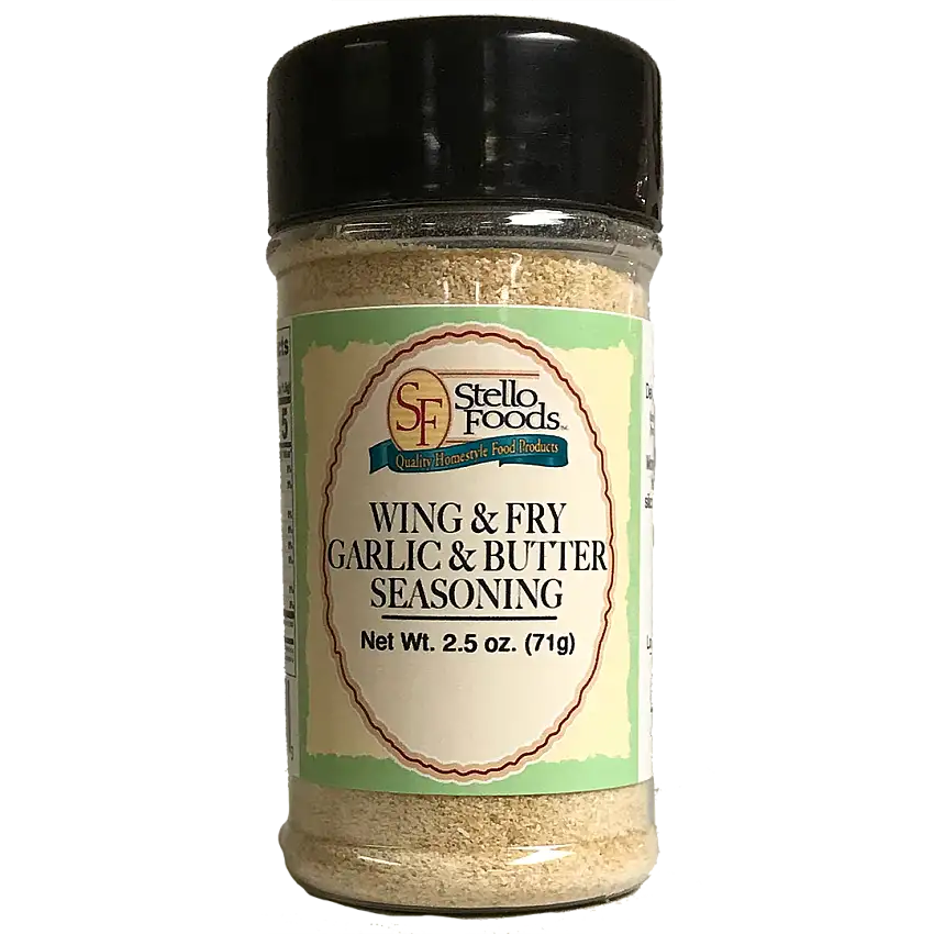 Stello Foods Spices - Wing & Fry Seasoning - Garlic & Butter 2.5 oz