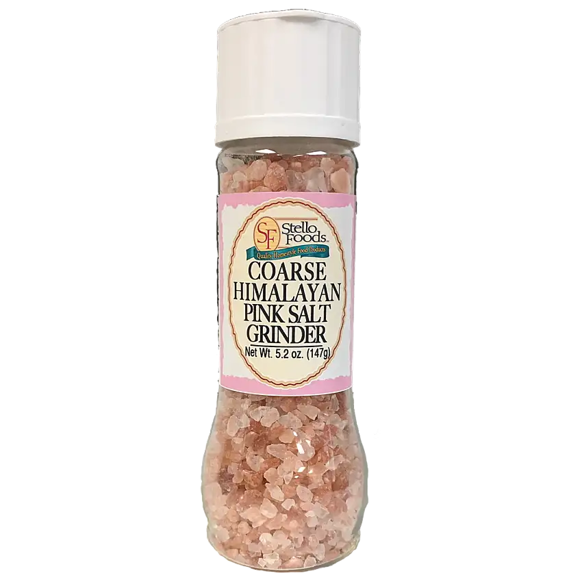 Stello Foods Spices - Salt - Himalayan Pink -Coarse - Grinder 5.2 oz
