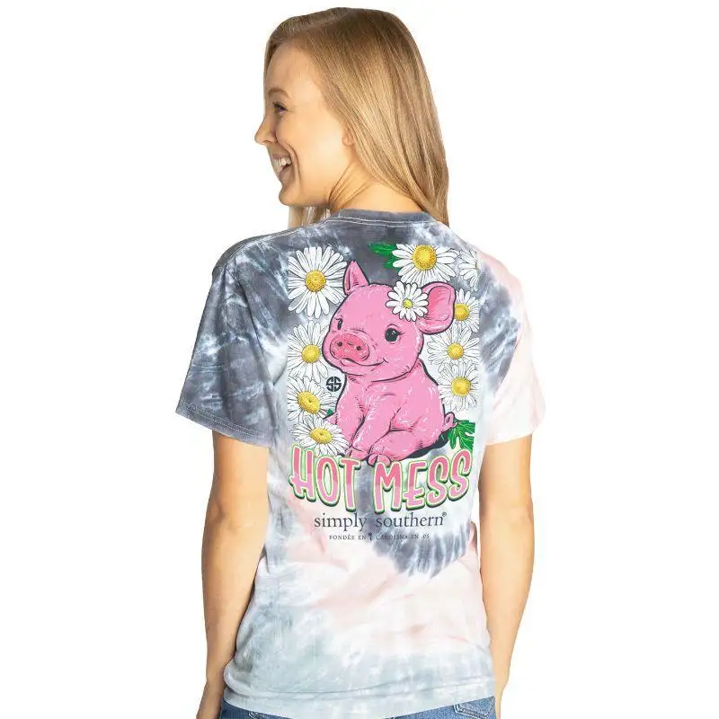 Hot Mess Pig Tie Dye - Small