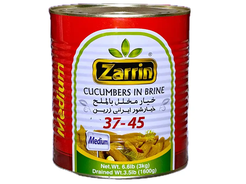 Pickled Cucumbers In Brine Zarrin (3 Kg) (Zarin Khiar shoor)