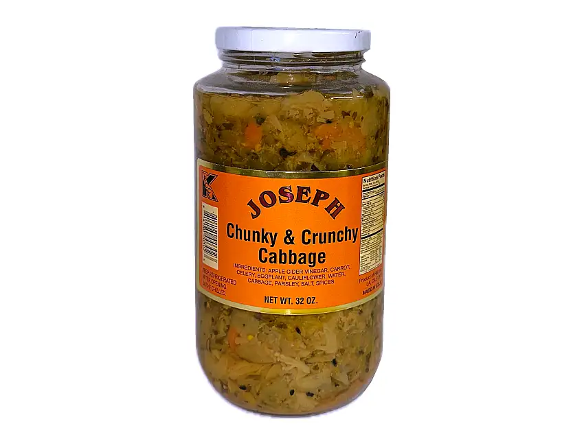 Mixed Marinated Chunky & Crunchy Cabbage Vegetable (Torshi Kalam-Turshi)