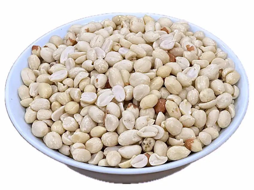 Raw Blanched Peanuts - 1 Pound (Badoom Zamini)