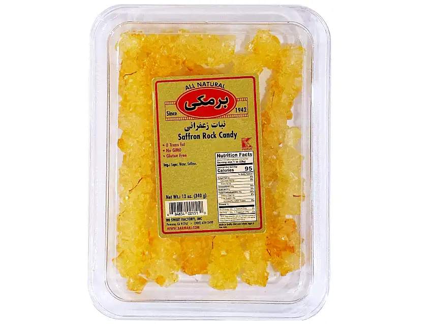 Saffron Rock Candy - No Stick (Nabat Shakhe, Nabaat)