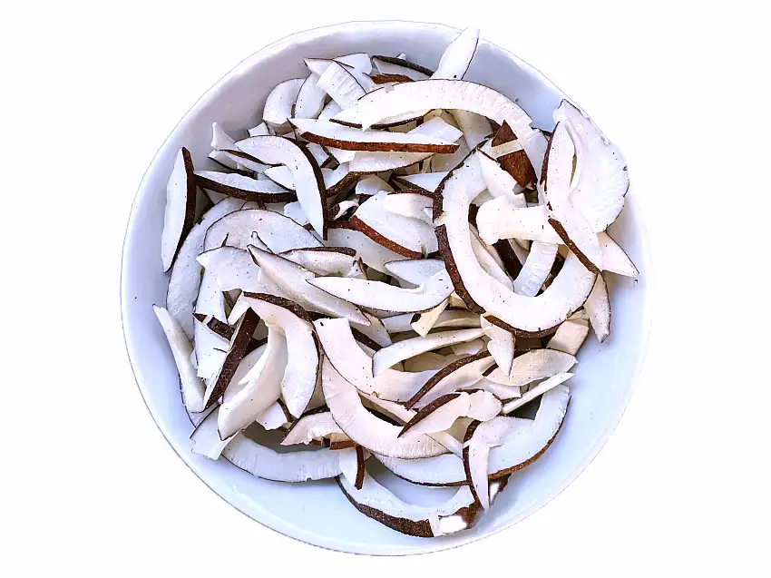 Dried Coconut Sliced (1 Pound) - Nargil Khoshk