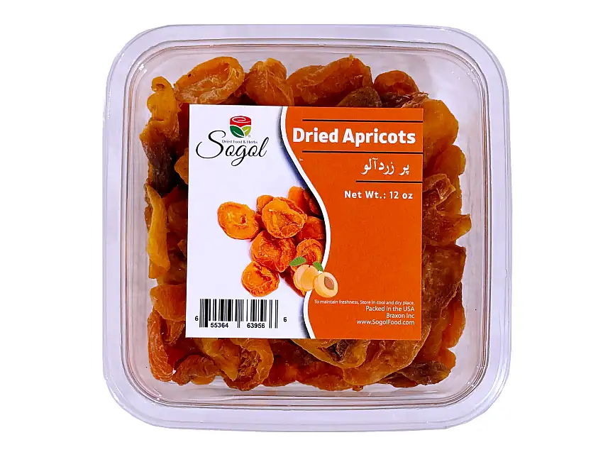 Dried Apricots - 12 Oz (Bargeh Zardaloo)