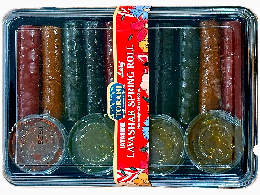 Spring Fruit Roll With Sour Sauce (Lavashak)
