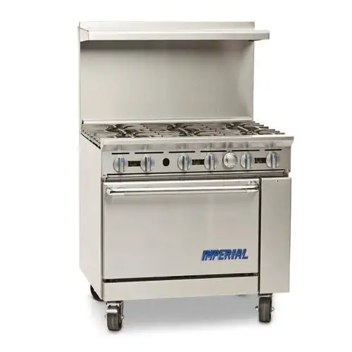 IMPERIAL RANGE, 36", 6 OPEN BURNERS