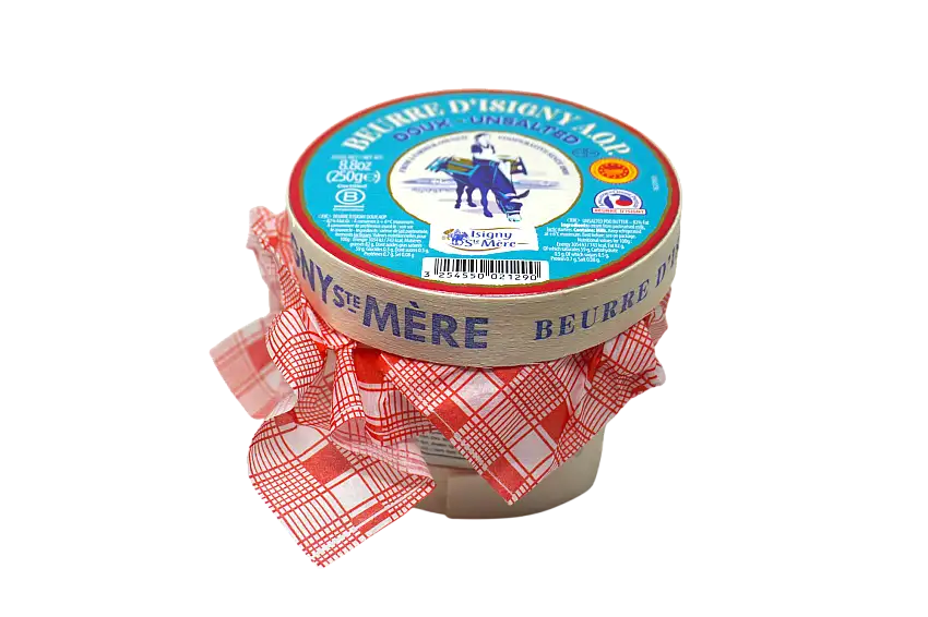 Isigny Unsalted Butter Basket 250g