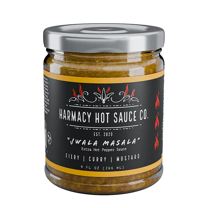 Jwala Masala - Extra Hot Curry Mustard Pepper Sauce (9oz)
