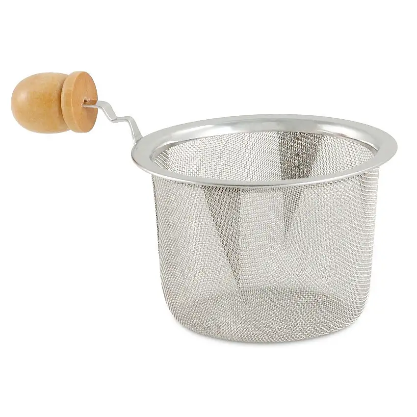 3" Teapot Strainer Wood Handle