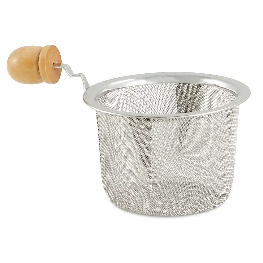 2.5” Teapot Strainer Wood Handle