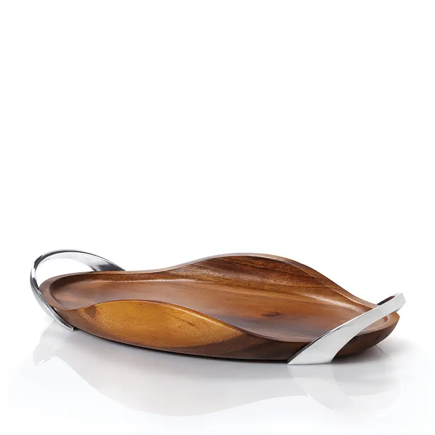 Bella Wood Handled Tray - 18 in.