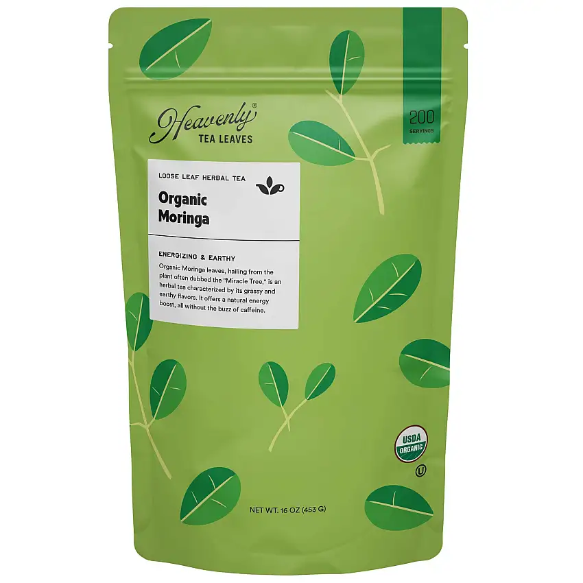 Organic Moringa, Bulk Loose Leaf Herbal Tisane, 16 Oz.