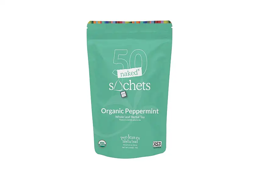 Two Leaves and a Bud Peppermint - 50 Naked Sachets