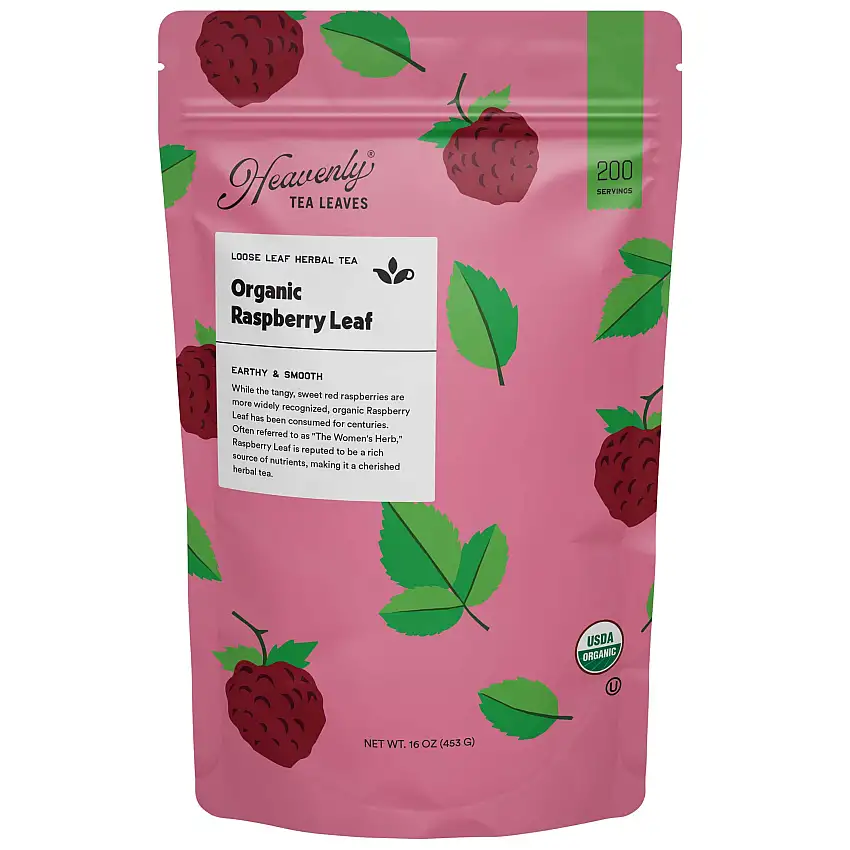 Organic Raspberry Leaf, Bulk Loose Leaf Herbal Tea, 16 Oz.