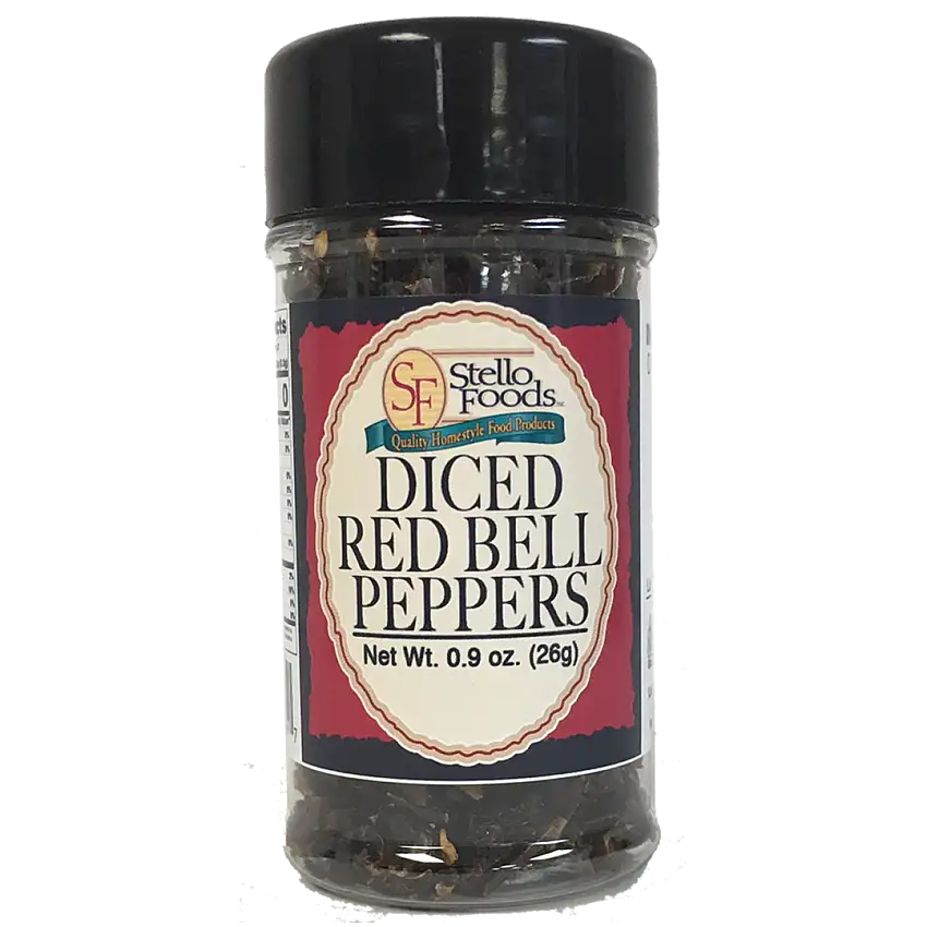 Stello Foods Spices - Red Bell Peppers - Diced .9 oz