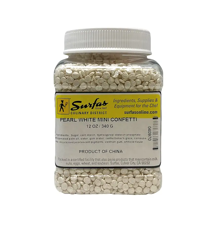White Pearl Mini Confetti 12oz