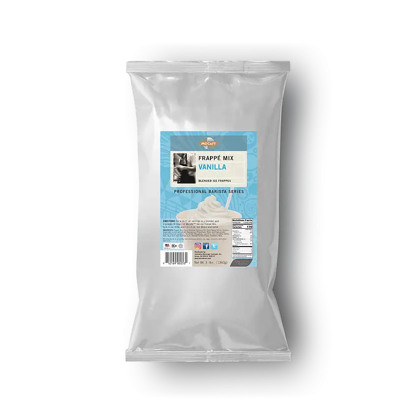 Mocafe Barista Pro Frappes No Sugar Added Vanilla 3 lb. Bag