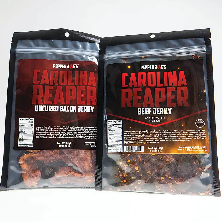 Carolina Reaper Beef and Bacon Jerky Bundle