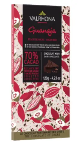 Valrhona Guanaja Chocolate Bar with Cocoa Nibs 85g