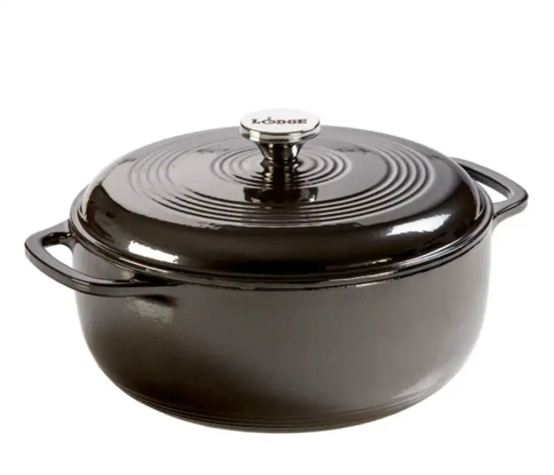 Midnight Chrome Essential Enamel Cast Iron Dutch Oven 6qt