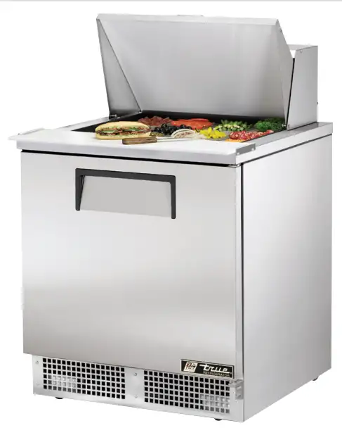 True Refrigerated Sandwich Salad Prep Table MegaTop 32in TFP3212M