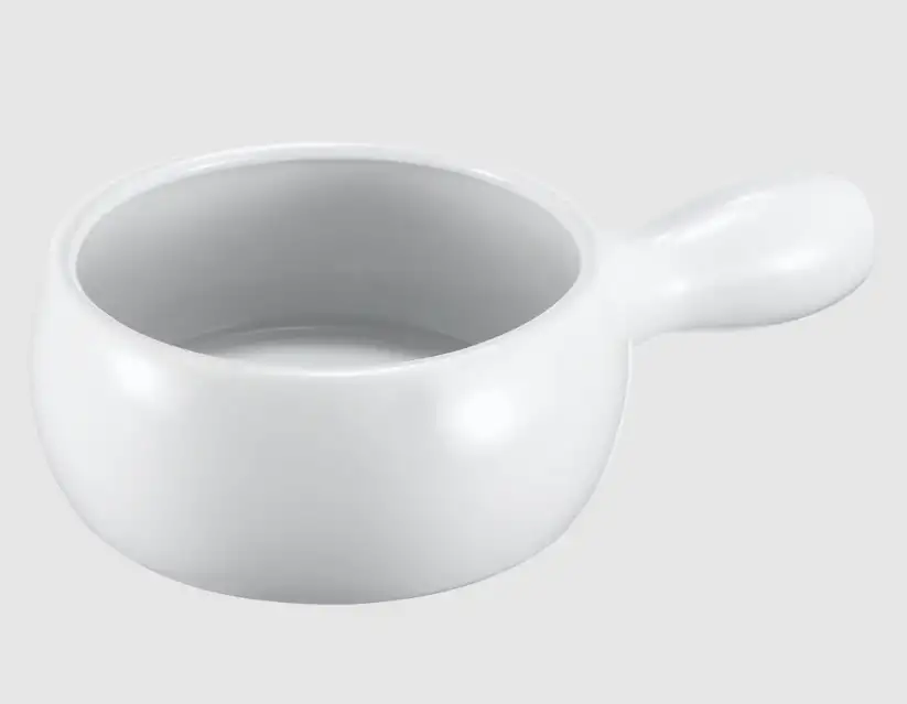 China Soup Bowl w/Handle 18oz