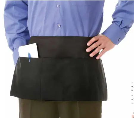 3-Pocket Waist Apron Black