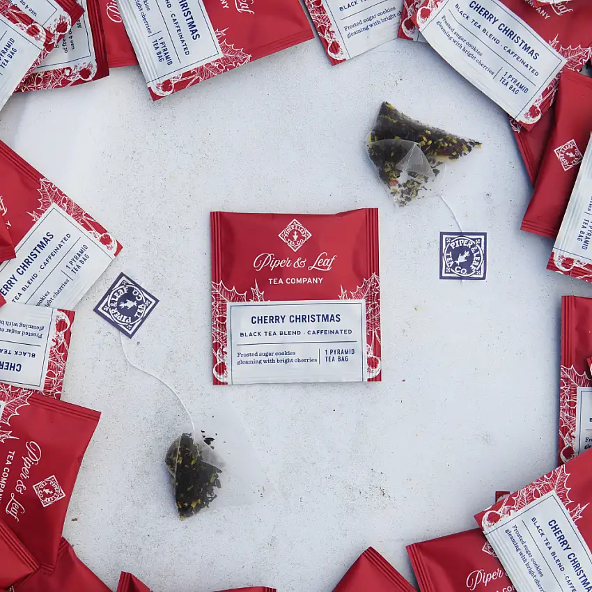 Cherry Christmas Case of Individually Wrapped Tea Bags- 50ct