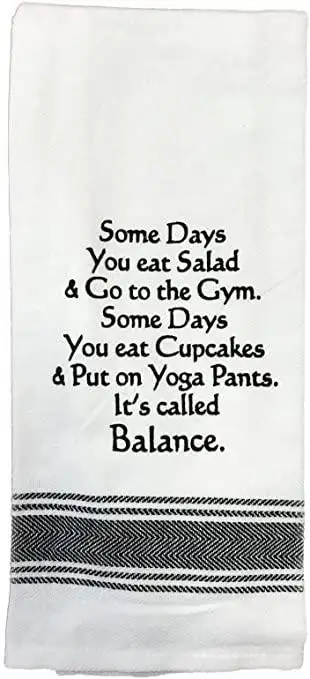 Some Days/Eat Salad Tea Towel