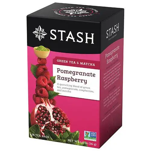 Stash Pomegranate Raspberry Green Tea Bags 18ct.