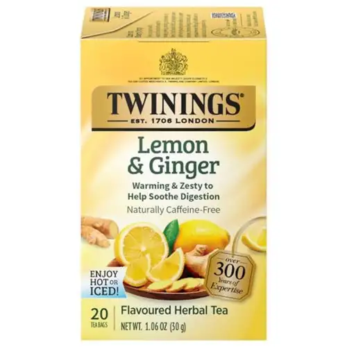 Twinings Lemon and Ginger Herbal Tea Bags 20ct.