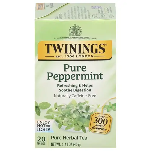 Twinings Pure Peppermint Herbal Tea Bags 20ct.