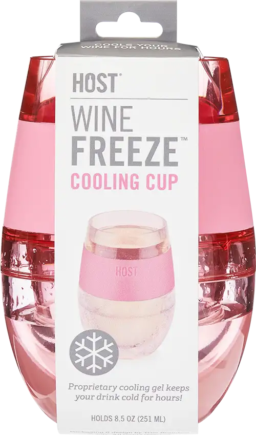 Wine FREEZE Cooling Cups- Pink