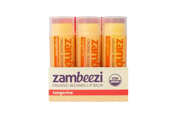 Zambeezi Tangerine Lip Balm 3-Pack - 0.15 OZ 10 Pack