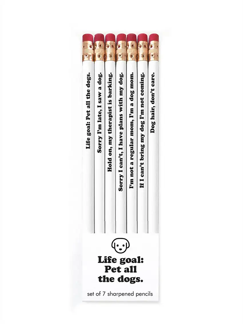 Pencil Set - Life Goal: Pet All The Dogs