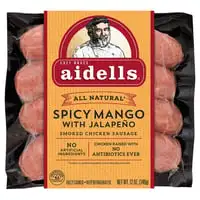 Aidells, Smoked Chicken Sausage, Spicy Mango with Jalapeno, 12 oz. (4 Fully Cooked Links)