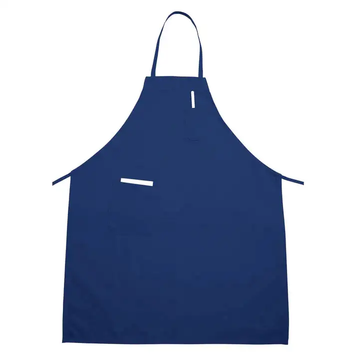 Apron Bib Fxd 2 Pocket Blue