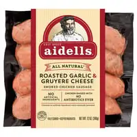 Aidells, Smoked Chicken Sausage, Roasted Garlic & Gruyere Cheese, 12 oz. (4 Fully Cooked Links)