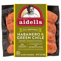 Aidells, Smoked Chicken Sausage, Habanero & Green Chile, 12 oz. (4 Fully Cooked Links)