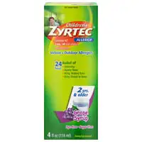 Zyrtec, Allergy, Grape Syrup, Indoor & Outdoor, Children's