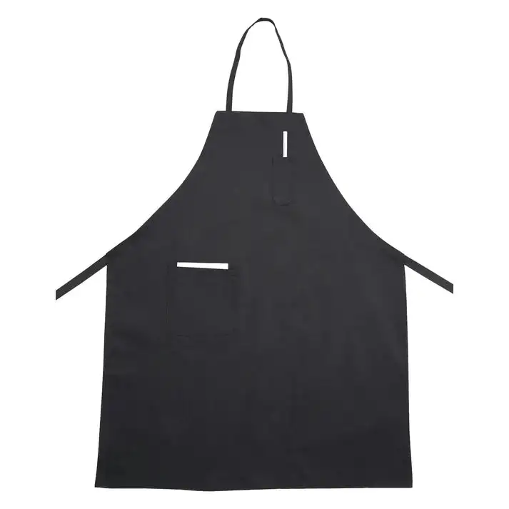 Apron Bib Fxd 2 Pocket Black