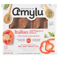 Amylu, Chicken Sausages, Italian with Peppers & Onions
